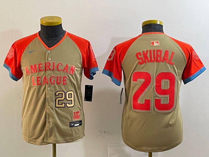Youth Detroit Tigers #29 Skubal Brown All star 2024 Nike MLB Jersey style 2->arizona cardinals->NFL Jersey